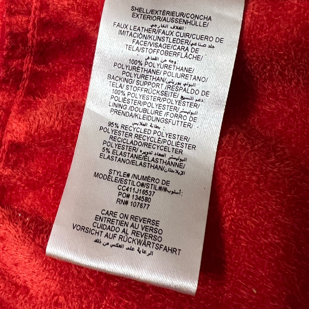 ALICE + OLIVIA Mila red Vegan Leather Deep V Twist-Front Mini Dress 10 - Picture 13 of 16